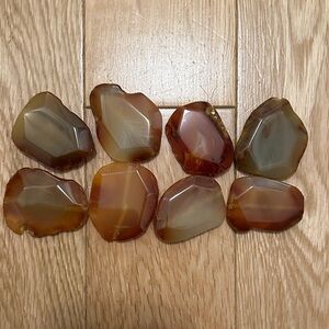 Agate imitation glass beads - qty 8